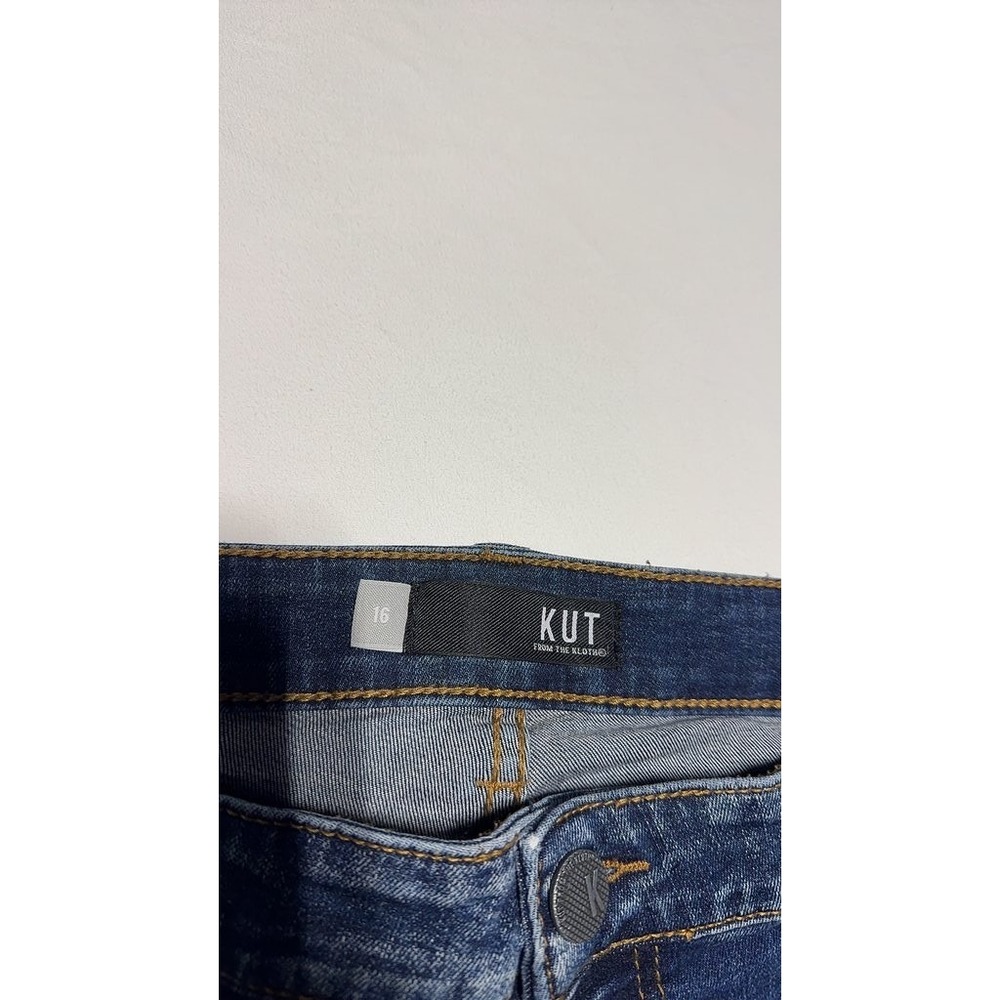 KUT from the Kloth Womens Blue Straight Leg Denim Jeans Size 16 Casual Classic - Picture 3 of 3
